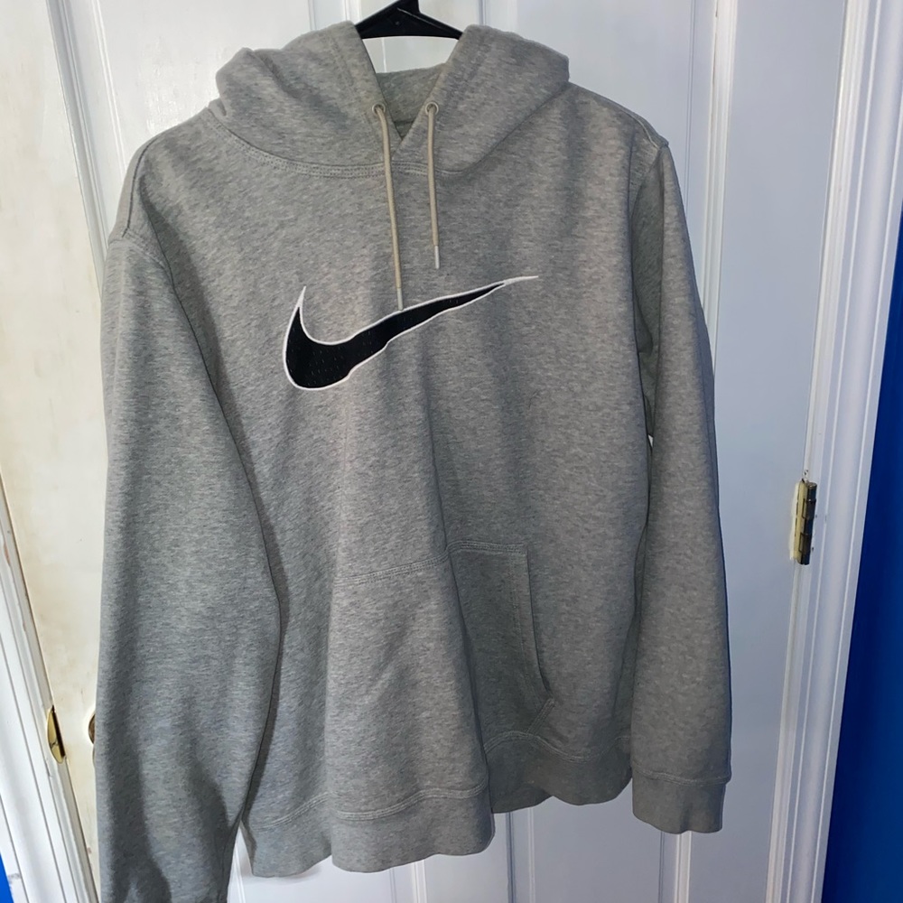 Grey Nike Hooded Sweatshirt